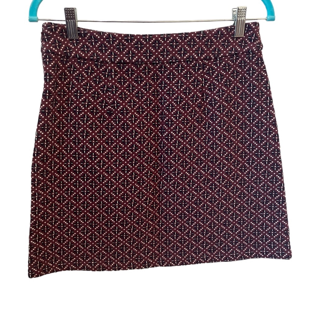 Loft Women’s Size 4 Tweed Burgundy Skirt